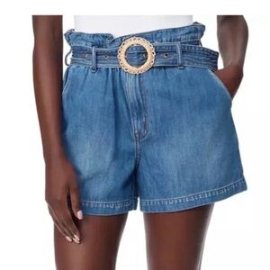 Sam Edelman High Waist Denim Monroe Shorts with Belt 26